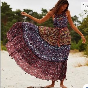 ANTHROPOLOGIE FLORAL TIERED DRESS by BHANUNI by JYOTI (2020)